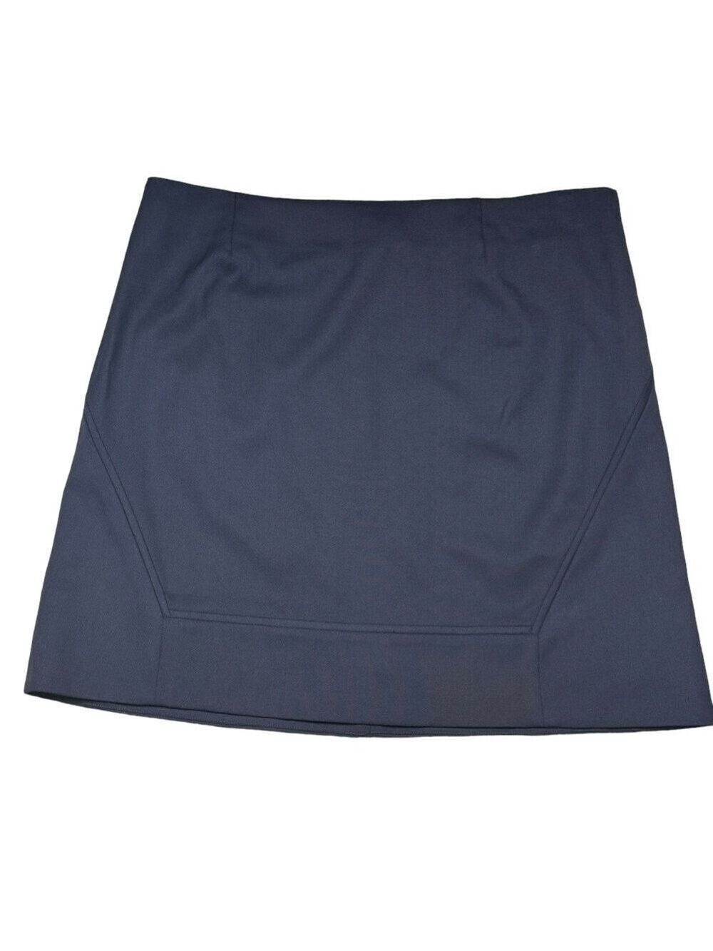 Tory Burch Women's Navy Thea A-line Wool Skirt NWT Size 14 - Picture 5 of 9
